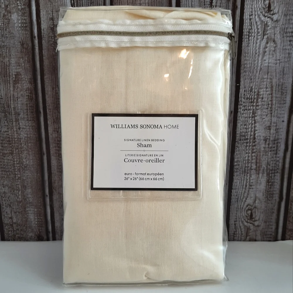 Williams Sonoma Signature Linen Euro Sham Ivory